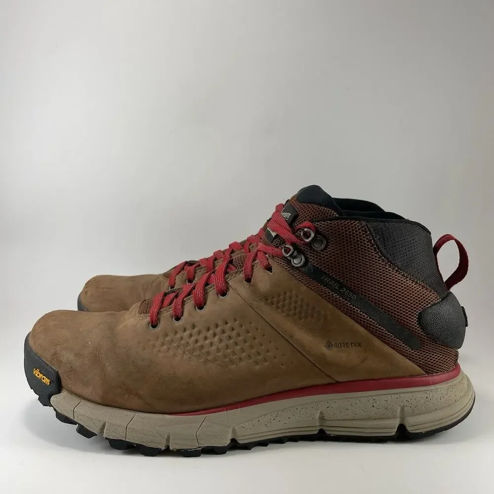 Danner Trail 2650 Mid GORE-TEX Boots Mens Size 13 D Brown Red Waterproof Hiking